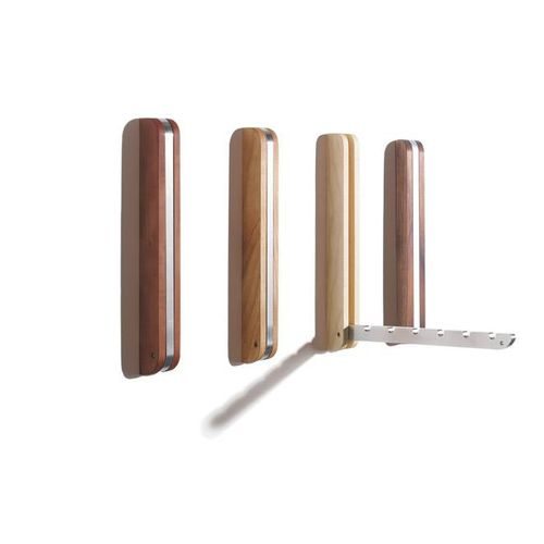 Appendiabiti da parete contemporaneo - 40014 - SIDE BY SIDE - in alluminio / in rovere / in noce