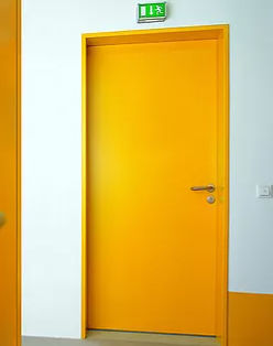 Porta da interno - YELLOW - James Solomon Ltd - in acciaio / battente / senza vetri