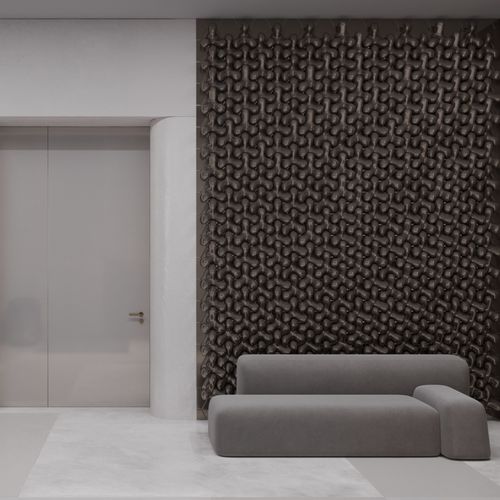 Rivestimento murale per interni - TETRAPOD - Sergey Makhno Product - in ceramica / 3D / aspetto pietra