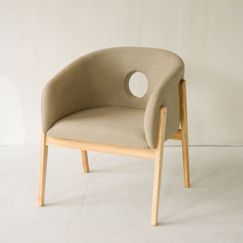 Sedia contemporanea - HOLE - Sergey Makhno Product - da interno / in tessuto / con supporto in legno