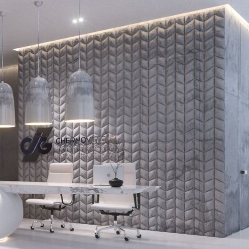 Rivestimento murale per interni - WHEAT - Sergey Makhno Product - in ceramica / 3D / aspetto pietra