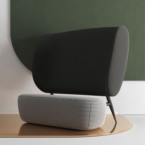 Divano contemporaneo - ELEPHANT M7 - Sergey Makhno Product - in tessuto / con schienale alto / grigio