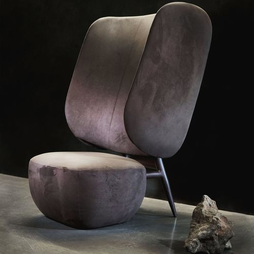 Chauffeuse contemporanea - ELEPHANT M6 - Sergey Makhno Product - in tessuto / in legno / con schienale alto