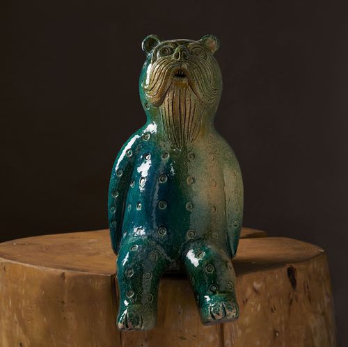Scultura in ceramica - DIDO KOHAN - Sergey Makhno Product - a pavimento / bianca / blu