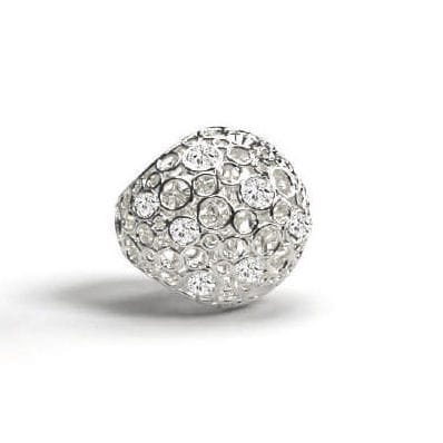 Pomello per mobile contemporaneo - CESTINO LUX - Guimer S.r.l - in ottone / in cristallo Swarovski®