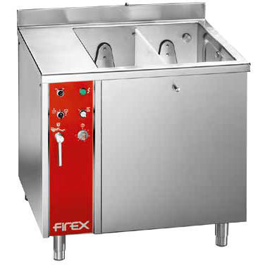 Lavello lavaverdura - DREENER LINE - firex srl - a 2 vasche / senza gocciolatoio / in acciaio inossidabile