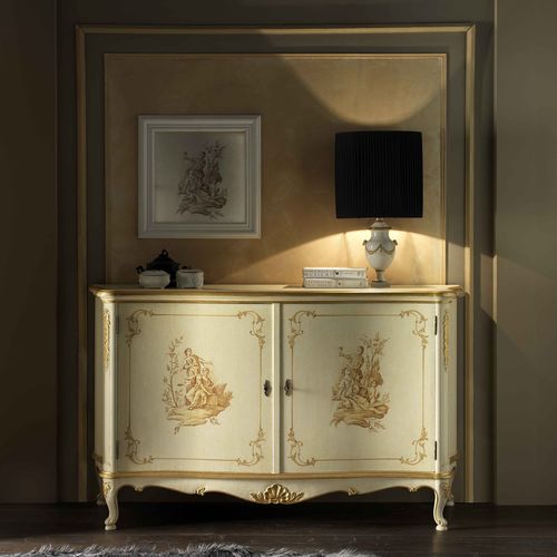 Credenza in stile - P101D - MOLETTA MOBILI - in legno laccato / su misura / con ante battenti