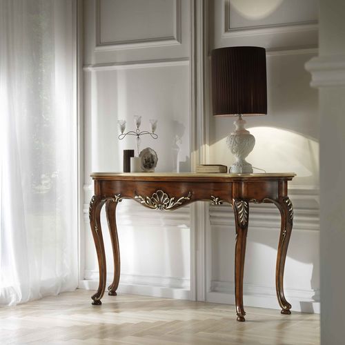 Consolle in stile - P 401M - MOLETTA MOBILI - in marmo / con supporto in legno / rettangolare