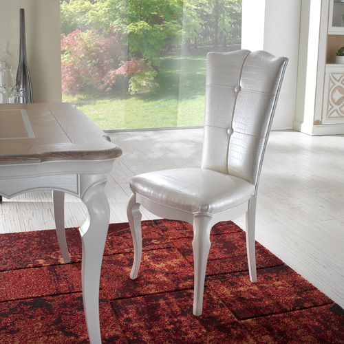 Sedia da pranzo classica - F602 - MOLETTA MOBILI - da interno / in pelle / con supporto in frassino
