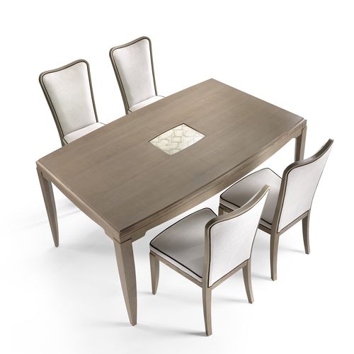 Tavolo da pranzo classico - ST 312 - MOLETTA MOBILI - in legno / con supporto in legno / rettangolare