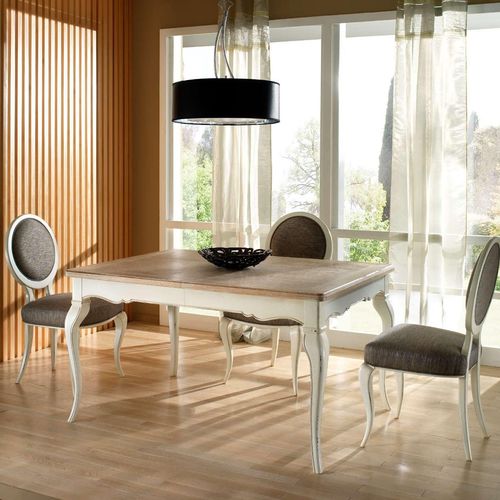 Tavolo classico - R302 - MOLETTA MOBILI - in ciliegio / con supporto in legno laccato / rettangolare