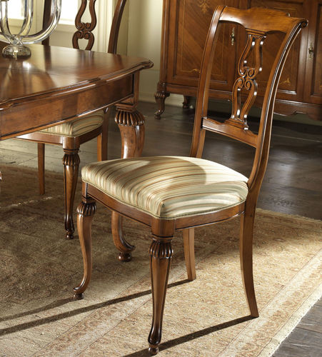 Sedia da pranzo in stile - G 601 - MOLETTA MOBILI - da interno / in tessuto / con supporto in noce