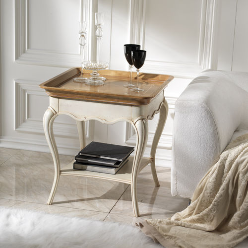 Tavolo d'appoggio in stile - M 507/B - MOLETTA MOBILI - in ciliegio / con supporto in legno laccato / rettangolare