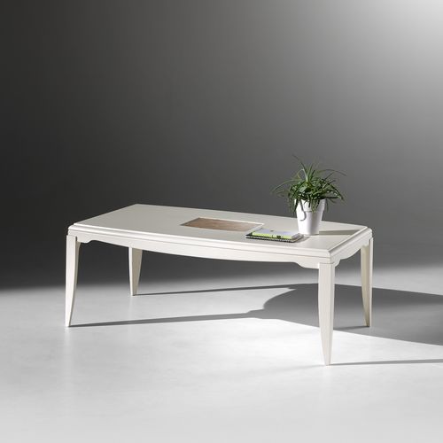 Tavolino basso classico - ST 512 - MOLETTA MOBILI - in legno laccato / con supporto in legno / rettangolare