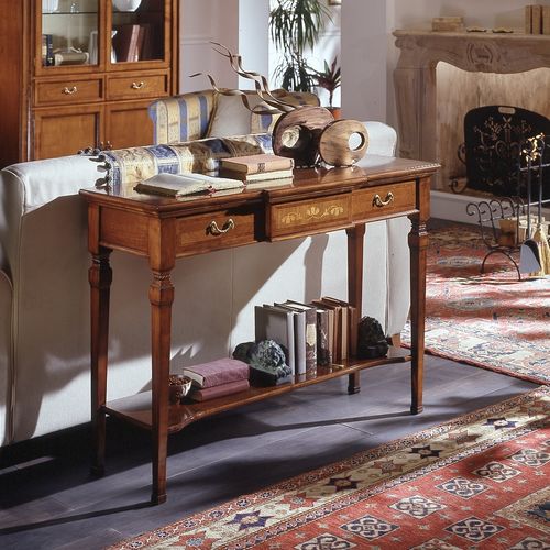 Consolle classica - D 406 - MOLETTA MOBILI - in ciliegio / con supporto in legno / rettangolare