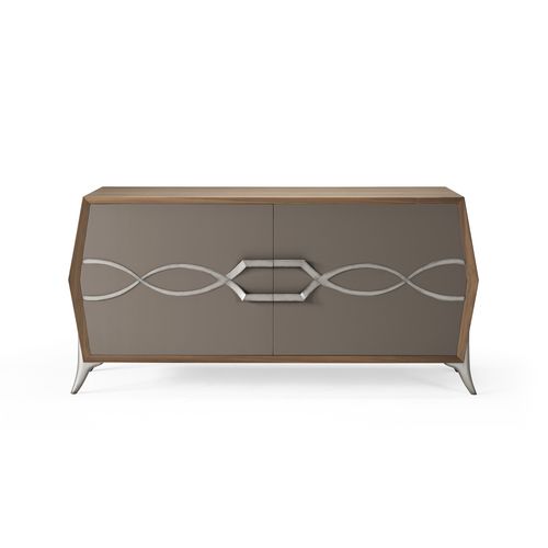 Credenza contemporanea - AN 102/B - MOLETTA MOBILI - in noce / su misura / con ante battenti