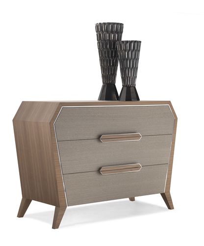 Cassettone contemporaneo - AN 742 C - MOLETTA MOBILI - in noce / 3 cassetti / colore personalizzabile