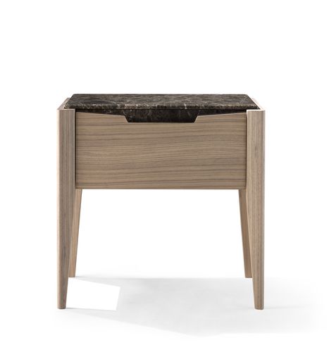 Comodino design originale - AN 731 - MOLETTA MOBILI - in noce / con supporto in legno / rettangolare