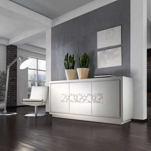 Credenza contemporanea - ST 113 B - MOLETTA MOBILI - in frassino / su misura / con ante battenti