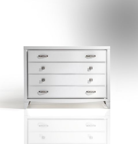 Cassettone contemporaneo - ST 702 P - MOLETTA MOBILI - in frassino / 4 cassetti / bianco