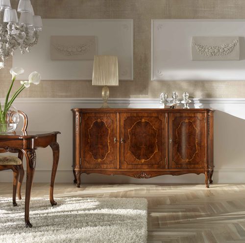 Credenza classica - P 102 - MOLETTA MOBILI - in noce / con cassetti / con ante battenti