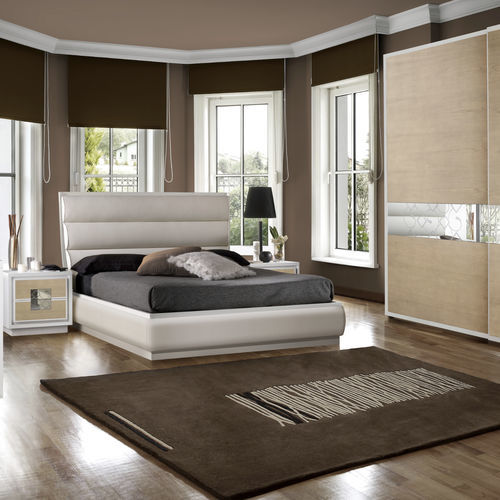 Letto matrimoniale - ST 705 - MOLETTA MOBILI - contemporaneo / imbottito / con testiera imbottita