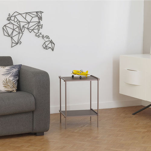 Tavolo d'appoggio contemporaneo - Regula 400 - L'Alufacture - in alluminio anodizzato / con supporto in alluminio anodizzato / rettangolare