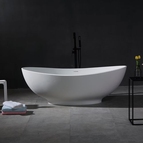 Vasca da bagno ovale - YL6019 - FOSHAN ARTLAND SANITARY WARE CO.LTd. - da appoggio / ghisa minerale / in Corian®