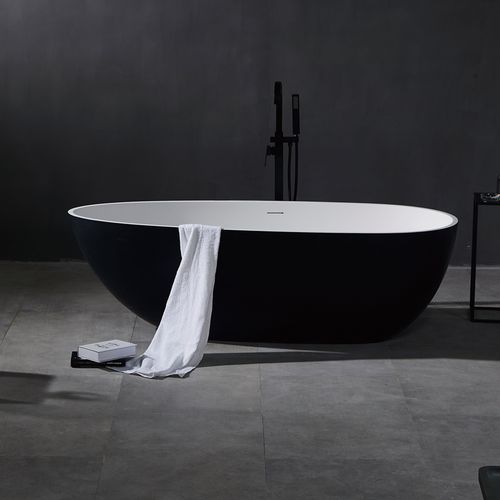 Vasca da bagno ovale - YL6057 - FOSHAN ARTLAND SANITARY WARE CO.LTd. - da appoggio / ghisa minerale / in Corian®