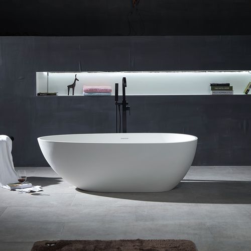Vasca da bagno ovale - YL6057 - FOSHAN ARTLAND SANITARY WARE CO.LTd. - da appoggio / ghisa minerale / in Corian®