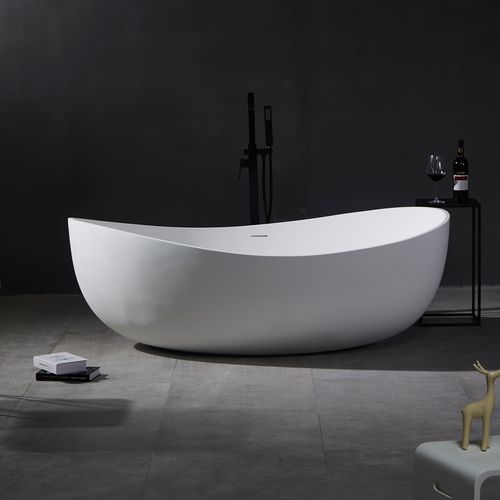 Vasca da bagno ovale - YL6102 - FOSHAN ARTLAND SANITARY WARE CO.LTd. - da appoggio / ghisa minerale / in Solid Surface