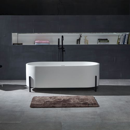 Vasca da bagno ovale - YL6119 - FOSHAN ARTLAND SANITARY WARE CO.LTd. - da appoggio / ghisa minerale / in Solid Surface