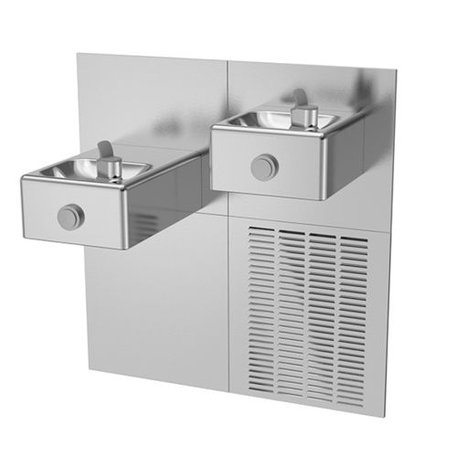 Fontanella con controllo elettronico - M8SCPMY - OASIS - da parete / da interno / in acciaio inossidabile spazzolato