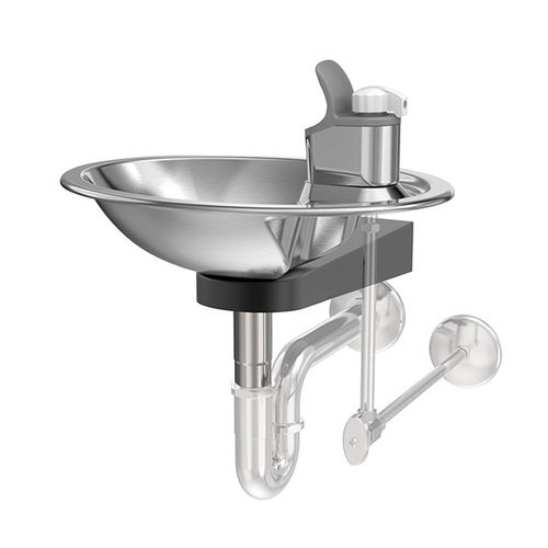 Fontanella da parete - FLF120 - OASIS - da interno / in acciaio inossidabile / in ottone cromato