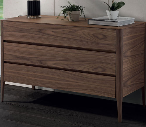 Cassettone contemporaneo - MARIE  - Conte - in noce / in legno massiccio / in vetro