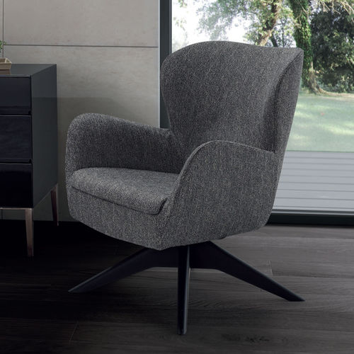 Poltrona contemporanea - CHELSEA - Conte - in pelle / in tessuto / in legno