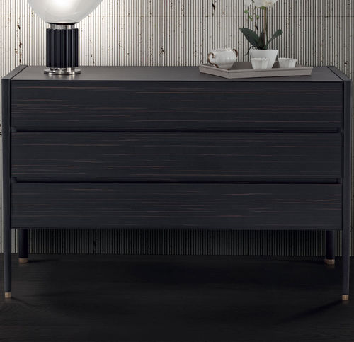 Cassettone contemporaneo - HUGS   - Conte - in legno laccato / in legno massiccio / in ebano