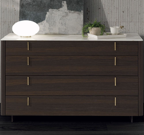 Cassettone contemporaneo - NUAGE  - Conte - in legno laccato / in rovere / in marmo