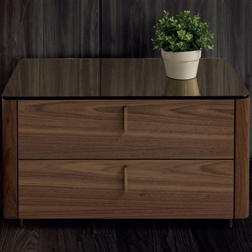 Comodino contemporaneo - NUAGE MAXI 2C  - Conte - in legno laccato / in rovere / in vetro
