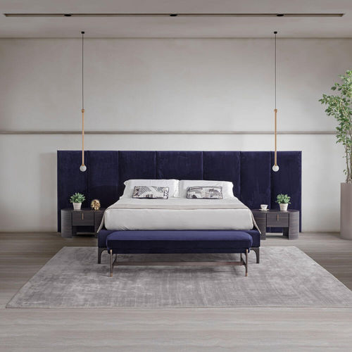 Letto matrimoniale - Wall - Conte - contemporaneo / imbottito / con testiera