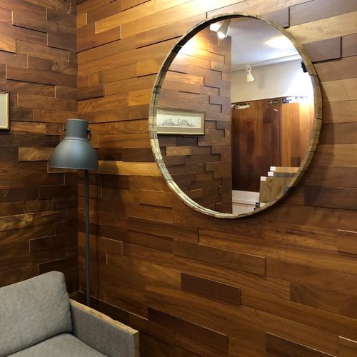 Rivestimento murale in legno massiccio - AFRICAN IROKO - Ribadao Wood Boutique - in iroko / oliato / prefinito