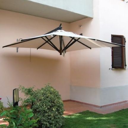 Ombrellone da parete - RIMINI - ILISUN - in tessuto / resistente al vento