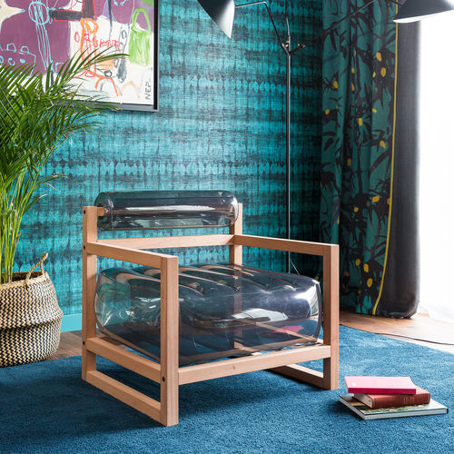 Poltrona contemporanea - Yoko EKO - MOJOW DESIGN - in PVC / in legno / impermeabile