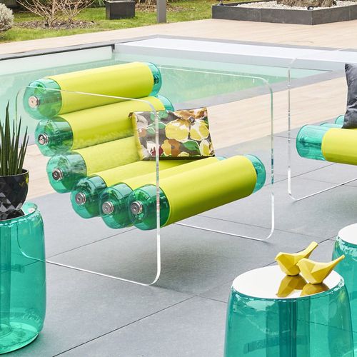 Poltrona design originale - MW02 - MOJOW DESIGN - in tessuto / in poliuretano / in PMMA