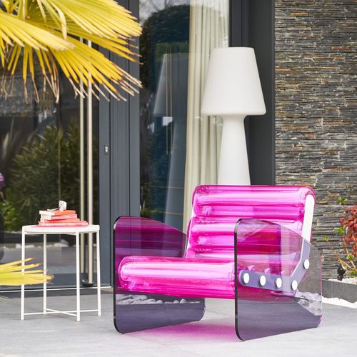 Poltrona design originale - MW03 - MOJOW DESIGN - in poliuretano / in PMMA / con rivestimento rimovibile