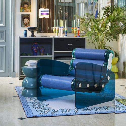 Poltrona contemporanea - MW03  - MOJOW DESIGN - in tessuto / in poliuretano / in acciaio inossidabile