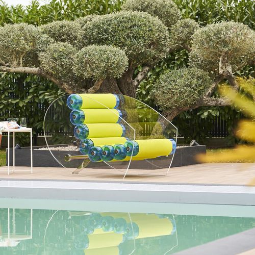 Poltrona design originale - MW05 - MOJOW DESIGN - in tessuto / in poliuretano / in acciaio inossidabile