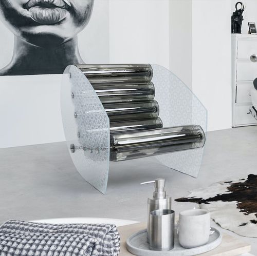 Poltrona design originale - MW05  - MOJOW DESIGN - in poliuretano / in acciaio inossidabile / in vetro
