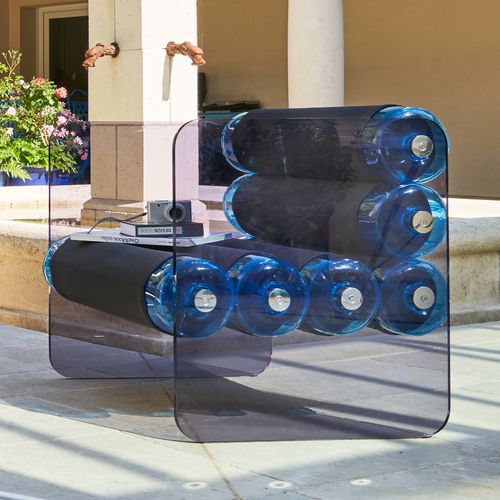 Poltrona design originale - MW01 - MOJOW DESIGN - in poliuretano / in acciaio inossidabile / in PMMA