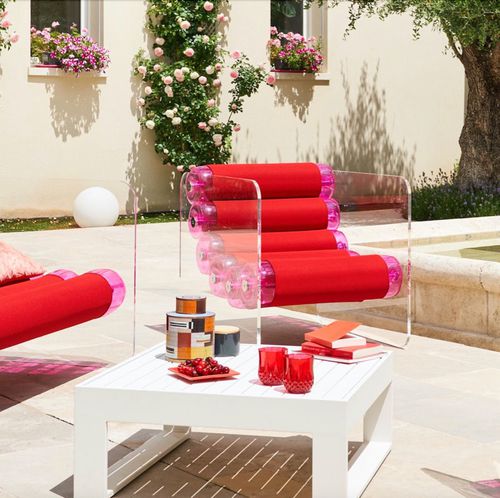 Poltrona design originale - MW02  - MOJOW DESIGN - in tessuto / in poliuretano / in acciaio inossidabile